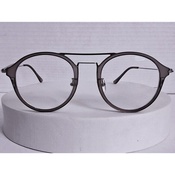 Firmoo S7227X 49-21-143 C5 Gray Crystal Full Frame Round Eyeglasses Frames - Picture 1 of 15